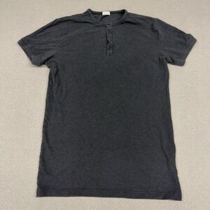 Son of a Tailor Henley Shirt Mens Small Black Supima Cotton Knit Tee Copenhagen